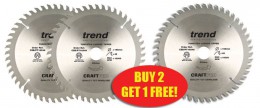 TREND CSB/PT16548 3 x Craft saw blade panel trim 165mm x 48 teeth x 20mm (2+1 Free!) £49.98
